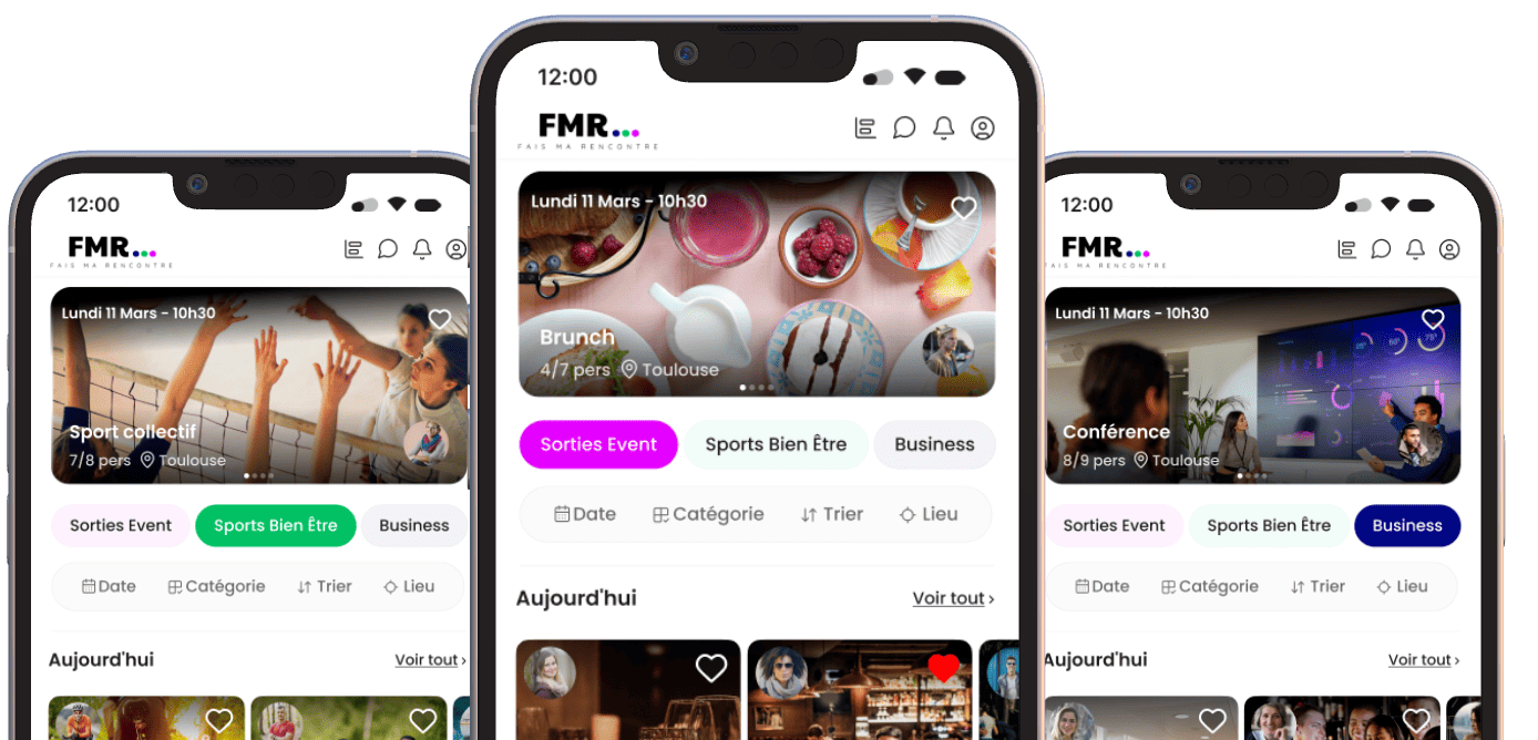 FaisMaRencontre : explorez l’univers des sorties FMR depuis votre écran d’accueil