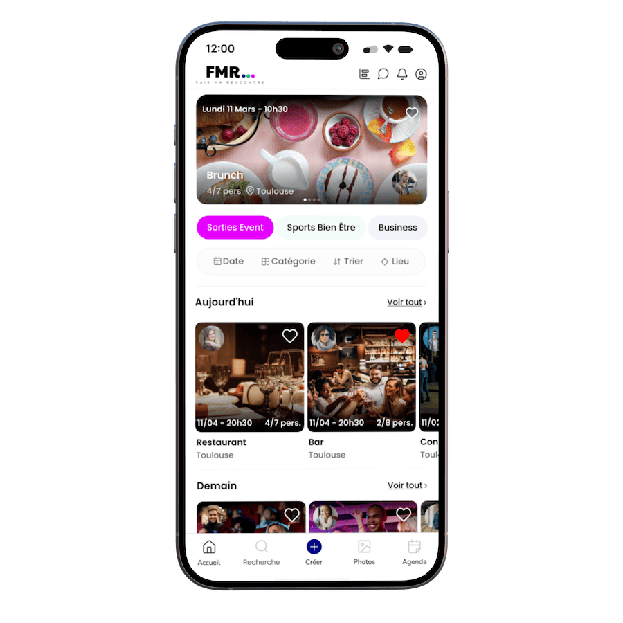 FaisMaRencontre : application de rencontre FMR pour sorties, business et sport